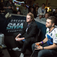 Armada (left) facing rival Hungrybox (right) in the grand finals of the DreamHack Winter 2016 Smash Championship.